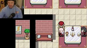working as a waitress in this pokemon ecchi game is wild