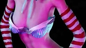 Redhead Girl With Pigtails Dances In 3D Anime