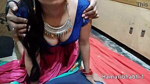 Steamy saree blouse action with Hindi audio