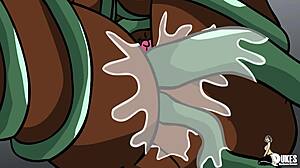 性感PAWG在科幻冲突中支配DILF