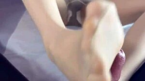 Oh Wow! Friends Sister Cums Hard From Pantyhose Footjob Action