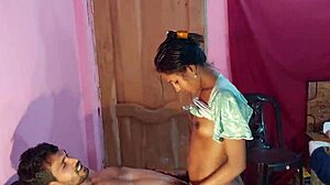 Desi skinny teen with shaved slit gets drilled by boyfriend in hot home action