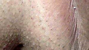 Brunette drips wet pussy on dildo orgasm toys