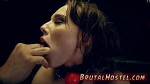 I saw Aidra Fox and Kharlie Stone in guy bondage oil BDSM, it was so hot!