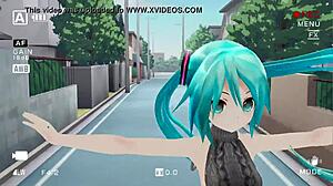 Miku Dancing In Sexy Dress In 3D Comic