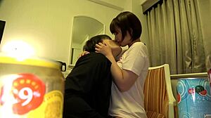 at the night pool, f-cup girl in bikini overflows with ecstasy during steamy sex