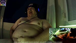 Watch the old cuckold solo male masturbate while imagining his milf wife with others in this intriguing contrast