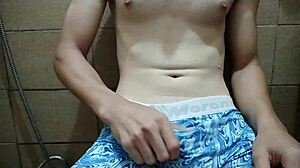 Watch Me Rub My Dick in the Kitchen Bathroom!