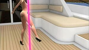 Blonde Babe's Clothes Ripped At Yacht Party