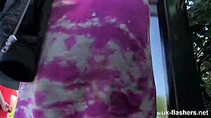 kiki minaj flashing shaved pussy on public bus