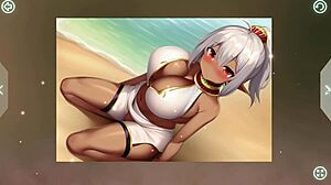 in this hentai game, the darkelf explores anime adventures