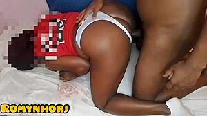 Well-endowed guy cums in cousin's pussy