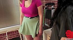 Siri's Big Ass and Natural Tits in Hot Lesbian Milf Action