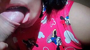 Madrastra latina teen 18+ gives best blowjob to hijastro with happy ending oral sex