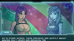 Lara Croft shows off her slutty outfit while getting pounded by monsters