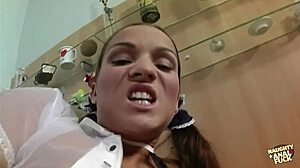 kitchen pussy licking turns into anal pounding 😈