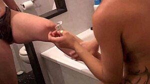 Exclusive Spying Video of Basement Fucking with Masturbating Man