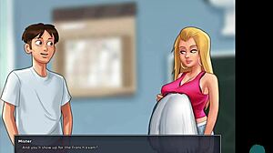 cheerleaders compare voluptuous boobs