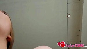 Gorgeous teen slut deepthroats and rides stepbro's cock on SisterCums com