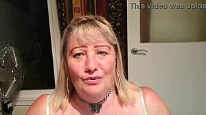 NZ milf slut takes a harsh kick to her pussy. She begs her master for more pain.