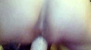 Gay guy fucks ass with dildo in thong