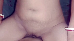 I'm riding my boyfriend's huge cock on top like crazy. Can't get enough!