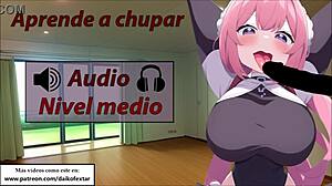 Joi cei guide for mid-level blowjob skills. Follow this european shemale teacher!