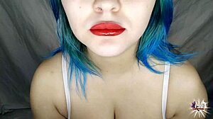 Milf Paints Lips For Close-Up Mouth Fetish 😘