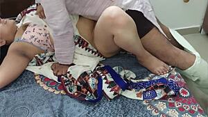 Indian Brunette Teen Rides Cowgirl in Viral Hindi Porn