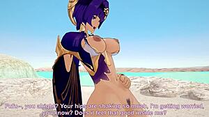 candace teaches aether how to fuck in sumeru desert?