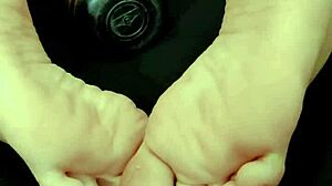 Teen Shows Off Tight Pussy and Ass with Feet Play