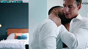 Tattooed muscular studs bareback anal while i watch excitedly