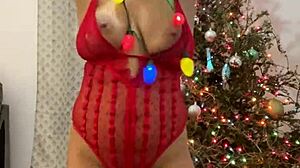 Anna Maria's Christmas Special: Mature Latina Teases With Her Big Tits And Sexy Ass