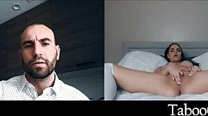 i'm the stepdaughter doing nasty on video call for him