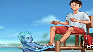 Jerking off to summertimesaga ocean secret in e4 60