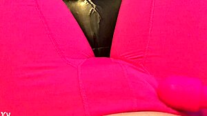 Vibing Cock Play in Tight Compression Shorts