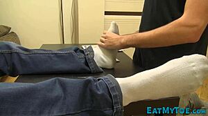 twinks engage in foot play and riding