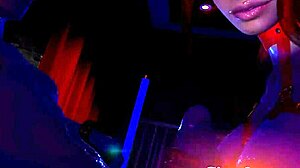 intriguing 3d vr game with femdom mistress in latex dungeon