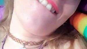 feet fetish blowjob with colorful cum sucking