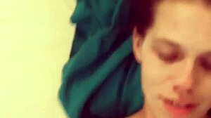 i watched her make him explode cum across her face