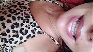 Mistress in thong dominates with dirty talk and raw humiliation