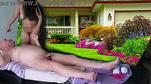 Cum Fast with Agarabas and Olpr's Public Blowjob and Handjob Close-Up