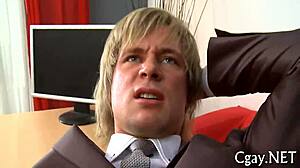 guy with big pecker in gay porn scene