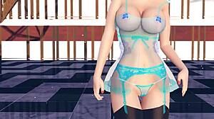 Big Tits Anime Girl In Lingerie