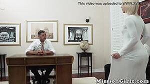 the alluring mormon teen 18+ fingered her hairy pussy while the shy guy watched her cum