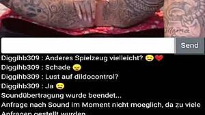 A German milf with big tits masturbates on webcam