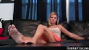 'I will trample your back with my pointy high heels,' says the femdom babe