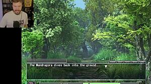 Confronting the monster girl with huge tits and pussy