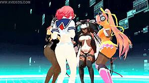 hey, wanna see four anime girls sing and strip in hentai style?