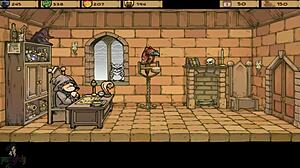 Watch Akabur's witch trainer strip and submit in BDSM game?